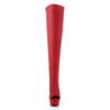 Pleaser - DELIGHT3019 Bottes cuissardes à plateforme - Rouge Product image